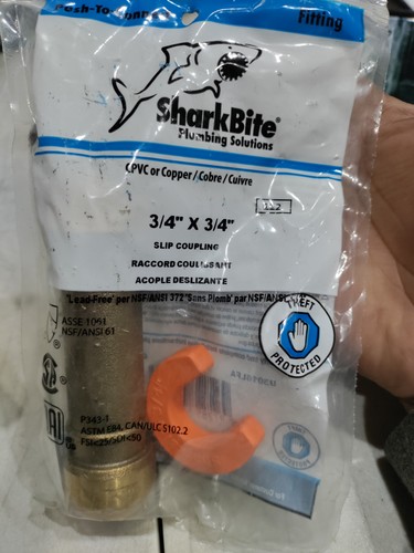 SharkBite U3016LFA / Blue Slip Coupling 3/4 in x 3/4 in