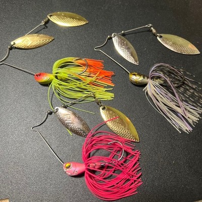 Raid Japan Level Spin 3/8oz Fishing Lure Set of 3, Used, Damaged