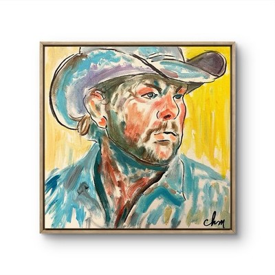 14x14  Toby Keith   Neo-Expression Unique Colorful Acrylic Abstract Art