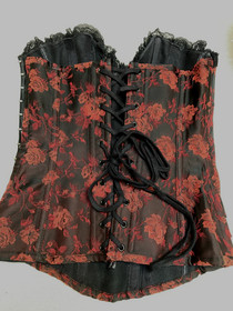 Agent Provocateur gothic black & red S corset C/D cup vintage top