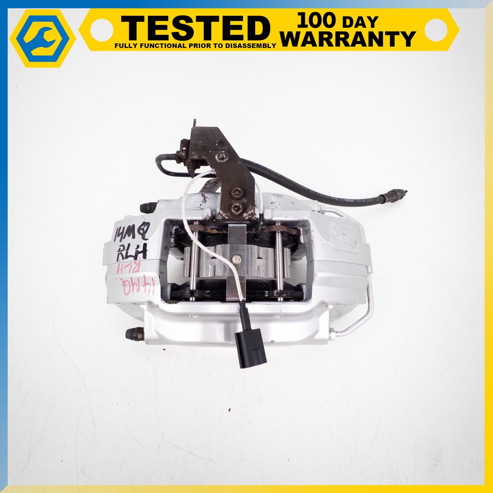 14-19 MASERATI QUATTROPORTE GHIBLI REAR LEFT SIDE BRAKE CALIPER SILVER OEM