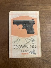 Original Baby Browning .25 Acp Owners Instructions Manual Earliest Factory Auto