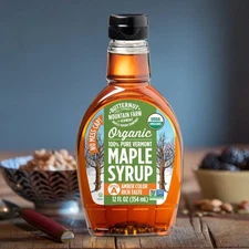 Organic Pure Maple Syrup Grade A, Amber Rich PET Bottle, Kosher, Vegan