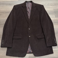 Lauren Ralph Lauren Corduroy Blazer Jacket Mens 42L Brown Paisley Lined Preppy