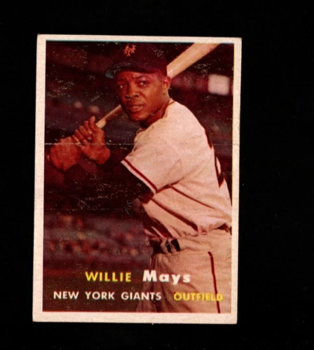 3498* 1957 Topps # 10 Willie Mays VG (no creases)