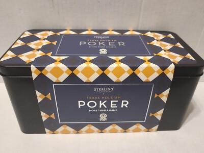 Texas Hold 'Em Poker Set over 200 Pieces Tin Collector Box Bell & Curfew Ltd 