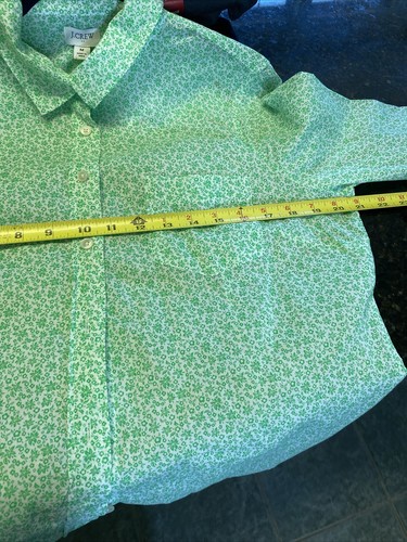 J. Crew Lightweight Cotton Shirt In Signature Fit Button Down Green Floral NWT M - Picture 10 of 10