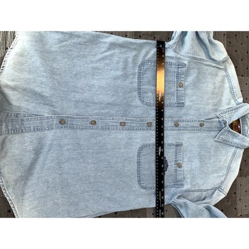 Camicia uomo Harley Davidson media manica lunga denim con bottoni - Foto 8 di 9