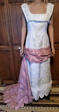 Reproduction 1895 Victorian Opera Ballgown Dress Costume Reenactor Theater Train