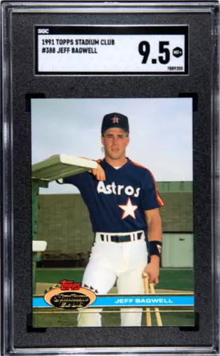 1991 Topps Stadium Club #388 Jeff Bagwell RC Houston Astros SGC 9.5