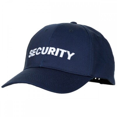 MFH US Cap Security blau Baseballcap bestickt Einheitsgröße Druckknopflasche