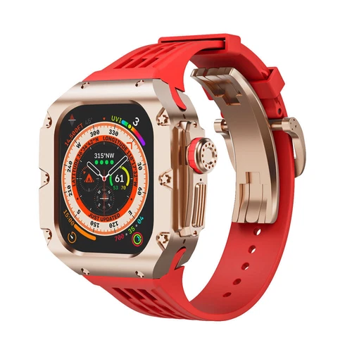 Titanium Alloy Case+Silicone Strap MOD KIT For Apple Watch Ultra /Ultra 2 3 49mm - Picture 35 of 44
