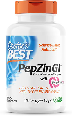 Doctor's Best Zinc-L-Carnosine Complex with Pepzingi, 120 Veggie Caps, Non-GMO