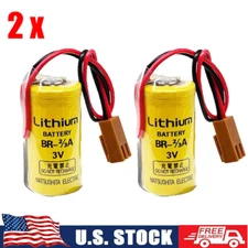 2X Brand New Panasonic BR-2/3A 3V Lithium Battery with Plug