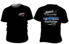 John's Rod & Custom Thunderbird T-Shirt Size XXLarge Black Moon Hot Rod Kustom