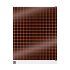 Black and Orange Plaid Option 8 Wrapping Papers