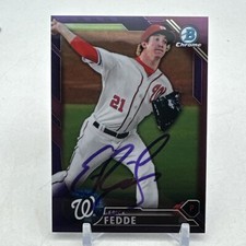 2016 Bowman Chrome Purple Refractor Erick Fedde #BDC-159 /250 SIGNED Cardinals!