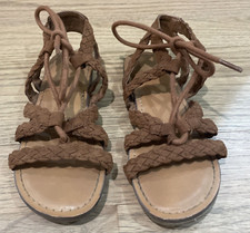 Toddler Girls Brown WONDER NATION Suede Gladiator Sandals Size 10