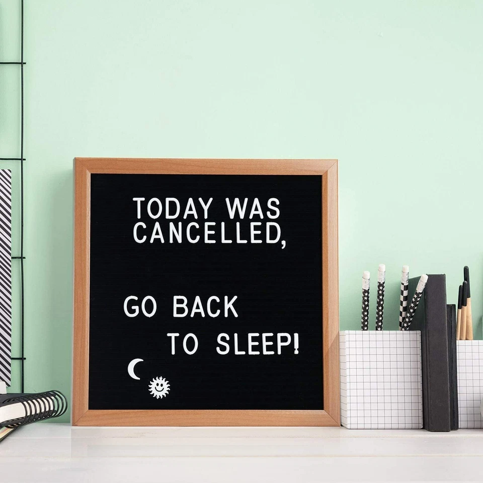 Multicolor Felt Letter Board with Letters & Numbers, 10x10" Wooden felt board - Image 2 of 4