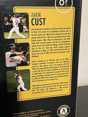 Oakland Athletics A's Jack Cust Bobblehead 2008 SGA New in Box - 第 3/11 張圖片