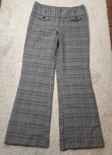 Worthington Ladies 12 Grey Marbled Wide-leg Career Pants W Belt Loops