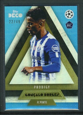 2022 GONCALO BORGES 22/49 TOPPS DECO UEFA CHAMPIONS LEAGUE PRODIGY ROOKIE RC