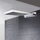 Bathroom 2 Functions Rectangle Rainfall Waterfall Shower Head Mixer Valve Tap
