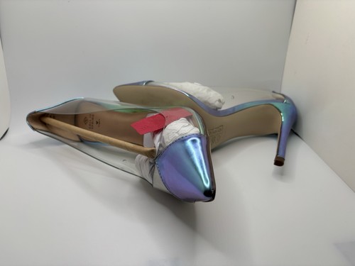 CALL IT SPRING transparent stiletto heels with iridescent part size 6.5 US - Picture 8 of 13