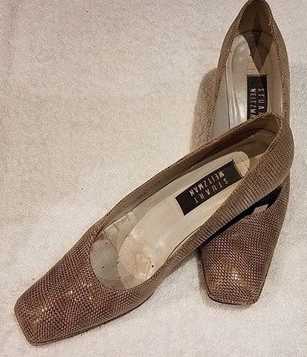stuart weitzman snakeskin pumps