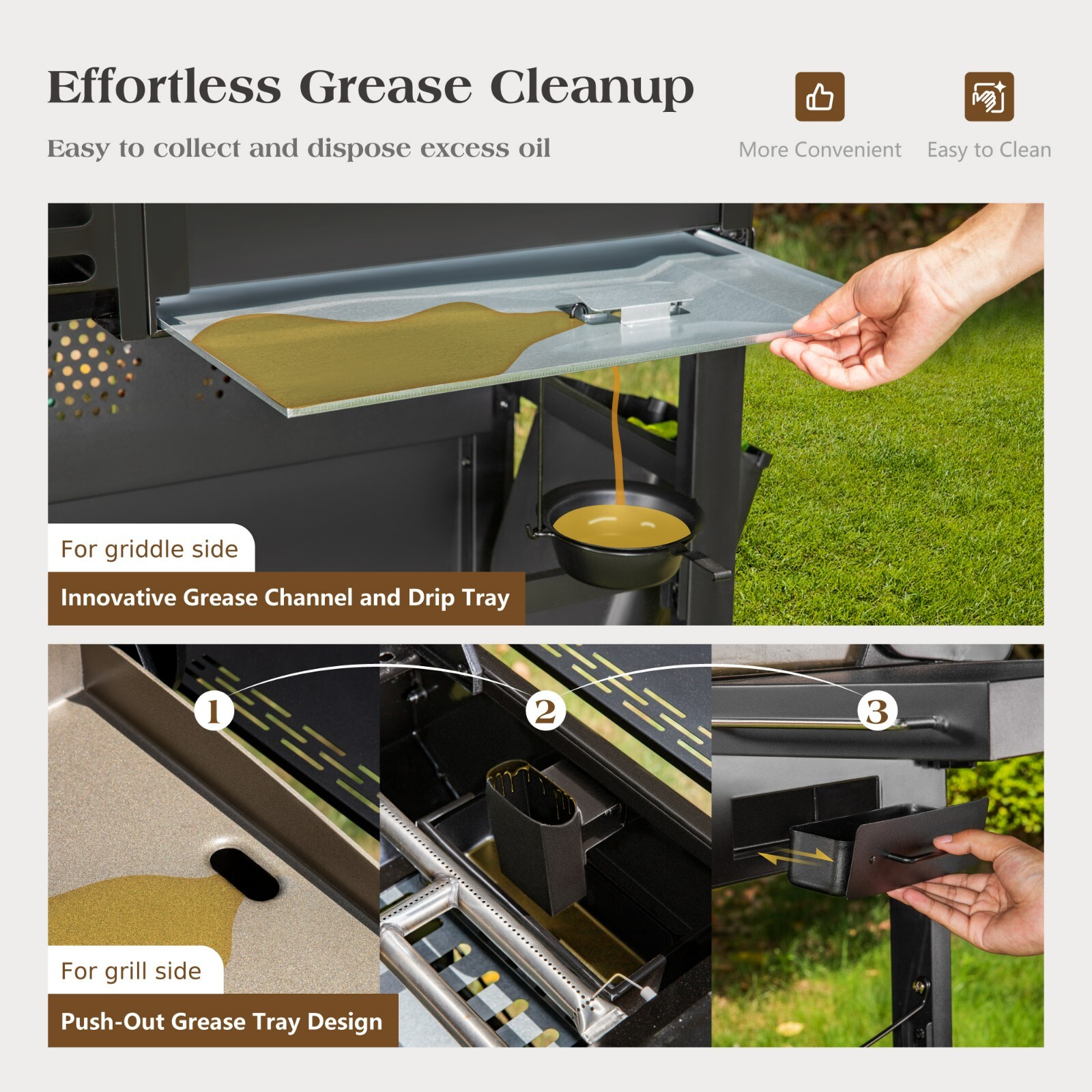 Propane Gas Griddle and Grill Combo BBQ Grill with Flat Top Griddle ,696 SQIN