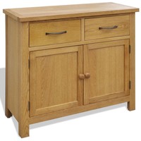 Small Oak Sideboard 2 Drawers Cabinets Storage Unit Living Room Hall Furniture Small Oak Sideboard 2 Drawers Cabinets Storage Unit Living Room Hall Furniture