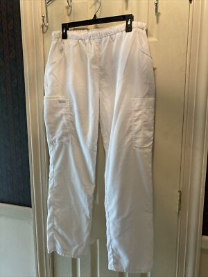 GREYS ANATOMY WOMENS WHITE SCRUBS BOTTOMS SZ LARGE 4252