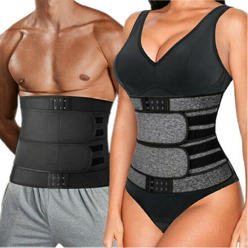 Waist Trainer Body Shaper Uomo Donna Allenamento Trimmer Neoprene Esercizio Corsetto - Foto 2 di 13