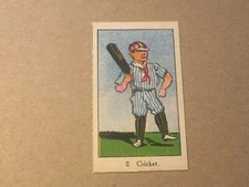 1920 SPORTS DRAWINGS W542 CRICKET #2 HIGHER GRADE LOOKS GREAT WOW!!