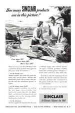 1950 Sinclair Oil: Sinclair Products Vintage Print Ad