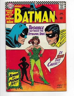 Batman 181 1966 DC Comics Qual VG 4.0 1st App Poison Ivy Robin No Centerfold