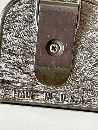 Bianco alleato vintage anni 60 70 8 piedi Custodia in metallo misura nastro 8-A made in USA funzionante! - Foto 9 di 14