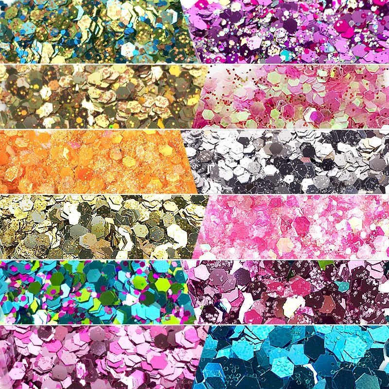 5g Chunky Mixed Glitter for Face Body Nails Eye Shadow Festivals Tattoo Cosmetic