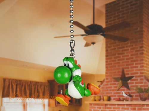 NINTENDO SUPER MARIO Bros Brothers YOSHI Ceiling Fan Pull Cord Lamp Light Chain - Afbeelding 1 van 3