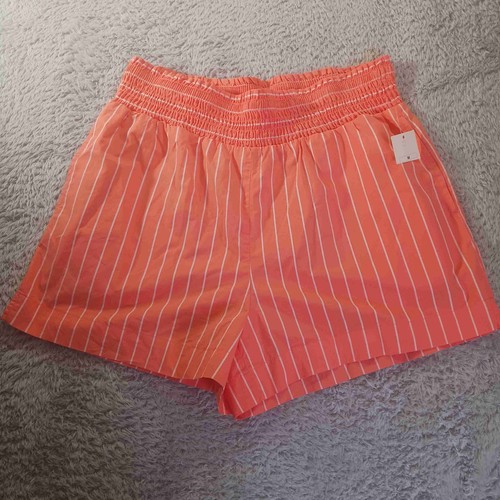 A New Day Elastic Waist Striped Casual Shorts Womens M Beach Vacation Summer