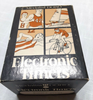 Vintage Single Event Electronic Timers Medalist Doro Digital Mint Works In Box
