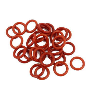 30pcs 12mm x 1.9mm Heat Resistant Silicone O-Ring Oil Seal Gasket Red