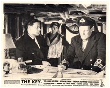 The Key Original Lobby Card William Holden Trevor Howard aboard WW 2 ship 1958
