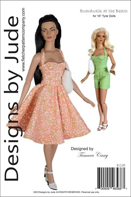 Boardwalk, Doll Clothes Sewing Pattern for 16