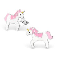 Süß! Einhorn Kinder Ohrstecker Echt 925 Silber Ohrringe Bunt Geschenkidee Pferd