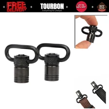 2PCS Heavy Duty Metal Push Button Quick Detach 1" Rifle QD Sling Swivel Mount