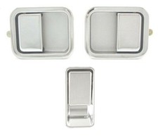 3 piezas = manija de puerta cromada izquierda y derecha y puerta trasera para Jeep Wrangler 1987-2006