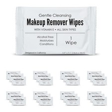Bulk Makeup Remover Wipes 25 or 50 Wrapped Gentle Alcohol-Free Clean