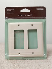 Allen  Roth White Double Wall Plate Light Switch Cover 2 Gang 0325961