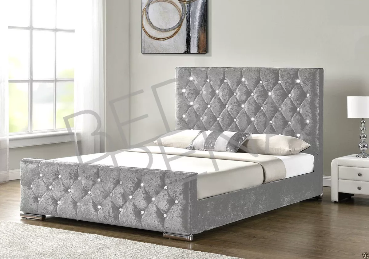 Crushed velvet 2024 bed ebay